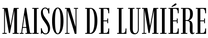 Logo of MAISON DE LUMIÔRE with a black text on a white background
